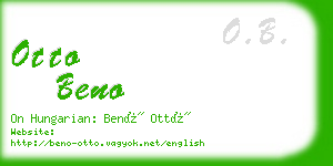 otto beno business card